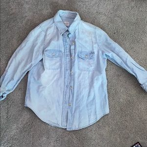 long sleeve jean material button up.